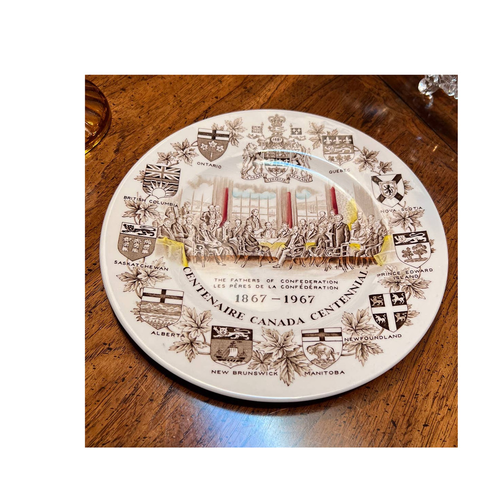 Vintage 1967 Canada Centennial Plate, Collectors Plate With Color